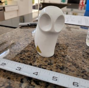 Royal Dux White Porcelain Owl
